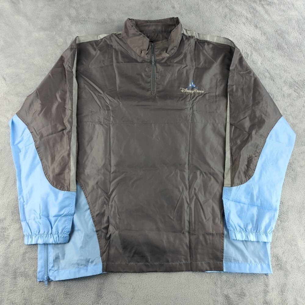Disney Rain Jacket Mens XL/2XL‎ 1/4 Zip Disneyland Parks Windbreaker Retro